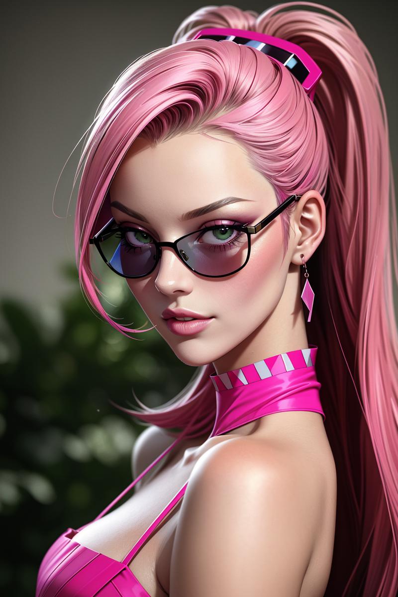 01654-4184407075-((Masterpiece, best quality,edgQuality)),smirk,smug,_edgKM, a woman in a pink and green dress and sunglasses ,wearing edgKM,high.png